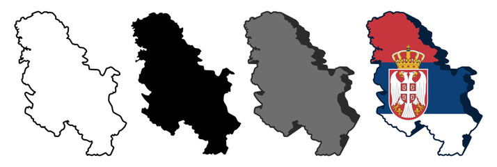 set collections slovakia flag in map icon. Detailed Libya map silhouette. 3D Maps slovakia symbol design template vector illustration