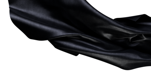 Textured black fabric flowing with graceful curves. Perfect for fashion, design, and artistic projects. Adds depth and s