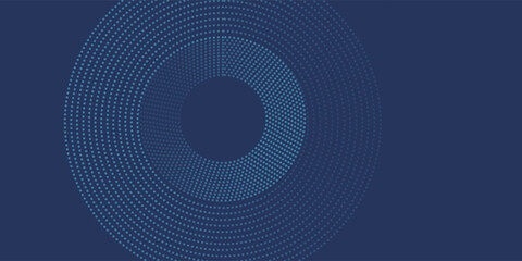 Abstract Digital Circles of Particles with Noise. Futuristic Circular Sound Wave. Big Data Visualization. 3D Virtual Space VR Cyberspace. Crypto Currency Concept. Vector Illustration.