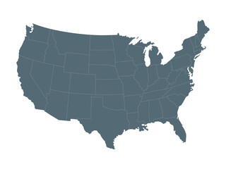 United States of America map outlining each state, originally from scalable vector graphics
