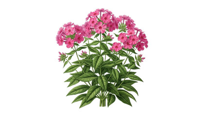 Obraz premium Beautiful phlox flowers isolated on transparent background