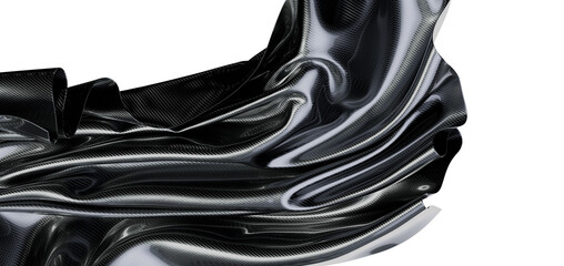 High-quality abstract image of shiny flowing fabric with a reflective surface. Ideal for design,...