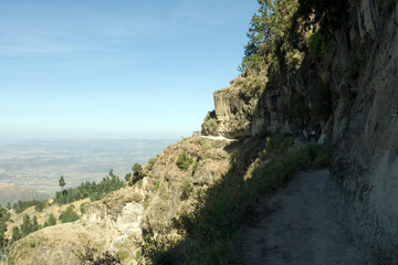 Ethiopia landscape on a cloudy winter day.