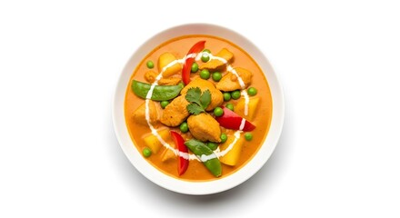 Spicy Chicken Curry with Fresh Vegetables and Cream