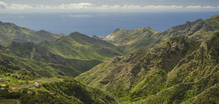 Panorama from Mirador Pico del Ingl&eacute;s, Las, macizo de anaga (Montanas de Anaga), Tenerife, Canary Islands, Spain