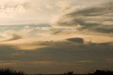 Ethiopia landscape on a cloudy winter day.