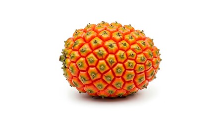 Vibrant Orange Tropical Fruit Isolated on White