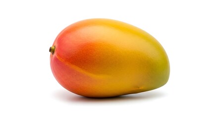 Vibrant Tropical Mango Fruit Isolated on White Background
