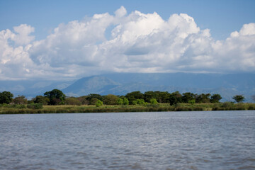Ethiopia landscape on a cloudy winter day.