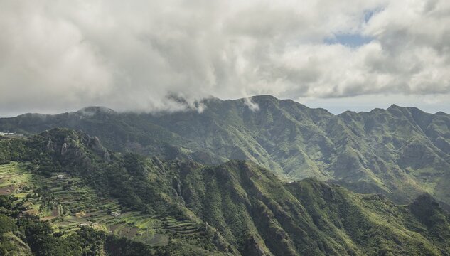 Panorama from Mirador Pico del Ingl&eacute;s, Las, macizo de anaga (Montanas de Anaga), Tenerife, Canary Islands, Spain