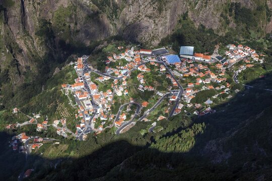 Nun's Valley, Curral das Freiras, view from Miradouro do Paredao, Madeira, Portugal