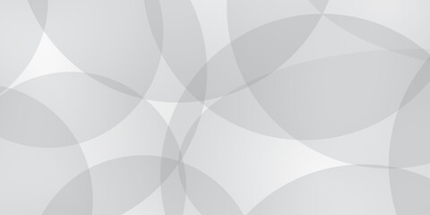 Abstract background with white  and gray  abstract geometric background with soft light white paper circles in design . Digital technology wallpaper used in the corporate in design.
