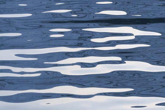 Reflections, Sea surface, Hornsund, Spitsbergen, Svalbard, Norway