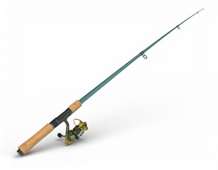 fishing rod isolated on white