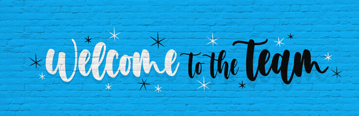 Welcome to the Team (blue background)	