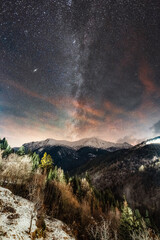 The Milky Way above Agrafa Mountains