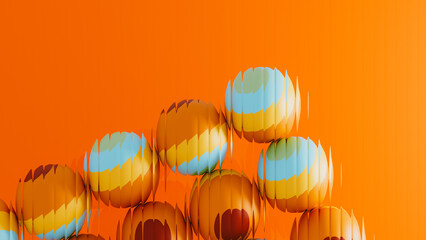 Abstract 3D background with crystal effect and colorful shapes