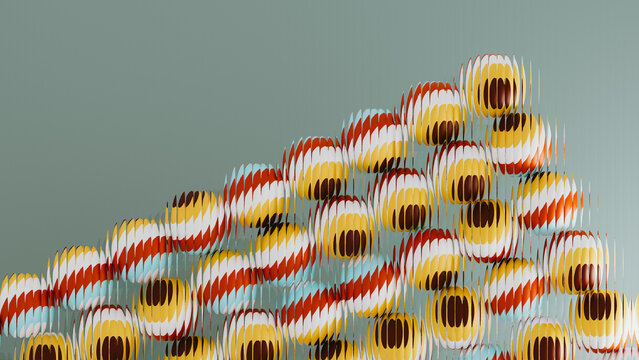 Abstract 3D background with crystal effect in bright colors