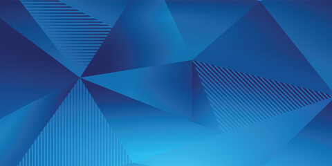 Fototapeta premium Abstract Blue Geometric Background With Dark Triangles And Light Highlights For Design modern illustration