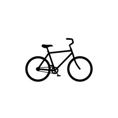 Fototapeta premium Minimalist Black Bicycle Icon Vector Illustration