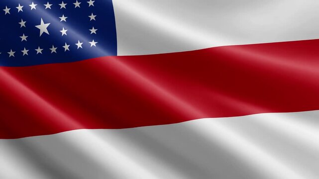 Amazonas state of Brazil Waving Flag Animation with Realistic Silk Texture Loop