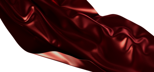 Abstract image of a flowing red silk fabric. Elegant and luxurious texture. Perfect for backgrounds