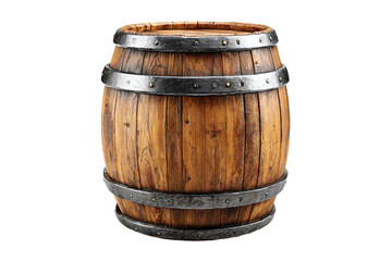 Obraz premium Wooden Barrel with Metal Bands