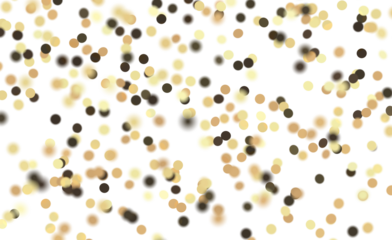 Gold confetti pattern on white background. Perfect for celebrations and holiday events.