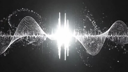 Abstract visualization of sound waves, representing o frequency and digital signal processing. - Powered by Adobe