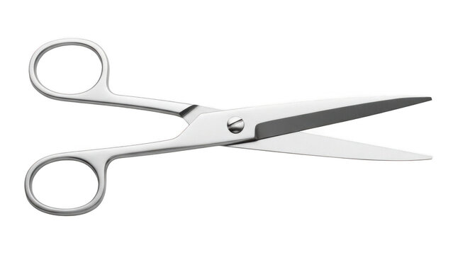 A pair of sharp scissors isolated on transparent background