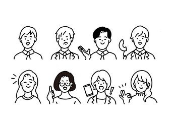 ビジネス用人物アイコン　セット