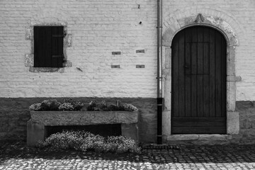 Rustic Door and Window With Flowers