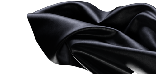 Abstract image of dark flowing fabric, rich texture with waves and folds, creating a sense of luxury and depth. Perfect