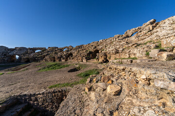 The archaeological site of Chemtou in Tunisia is known for its ancient marble quarries and Roman remains, illustrating the region&rsquo;s importance as a major source of high-quality stone in antiquity.