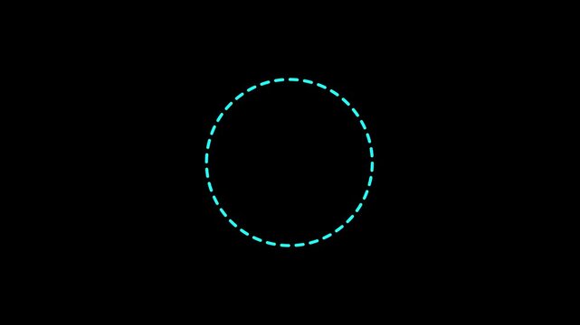 Line dot circle frame animated on background. Rectangular doodle scribble element motion graphic on background.