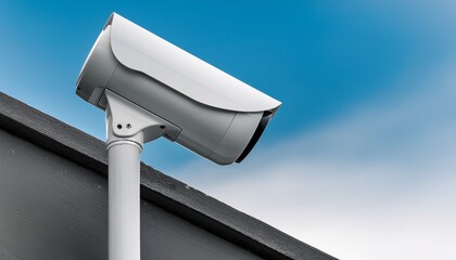 modern white security camera with adjustable mount for advanced surveillance and monitoring purposes