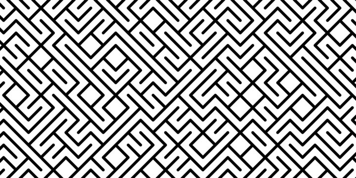 Black slant parallel dynamic random line elements in seamless background texture isolated on a white background. Minimalist abstract pattern with edit stroke. Geometric vector illustration