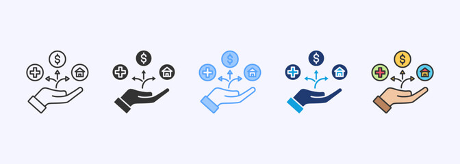 Flexible Benefit Icon Set Multistyle Various Collection Element For Design