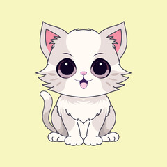 anime cartoon characters cute cats in spring pictures, happy cute, art, animals, kittens, pets, graphics, cats 