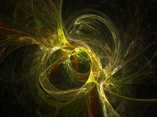 Fractal colored abstract on black background