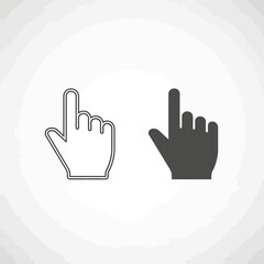 Obraz premium Set of Two Hand Cursor Click Icons Vector