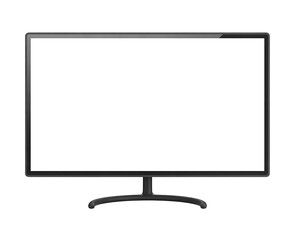 A sleek and modern computer monitor on a curved stand