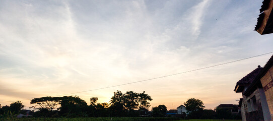 sunset in the countryside