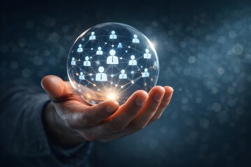 Global Digital Network Connecting People Through Secure Business Technology