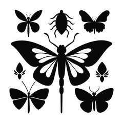 Fototapeta premium set of vector butterflies