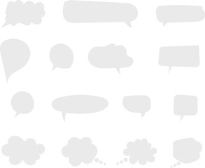 Fototapeta premium Speech Bubbles set. Speech bubble balloon shapes collection.