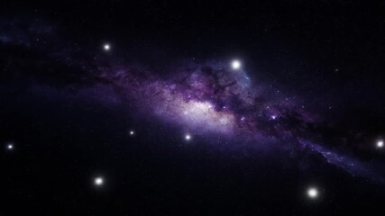 Cosmic display starry universe and galaxy structures in dark space