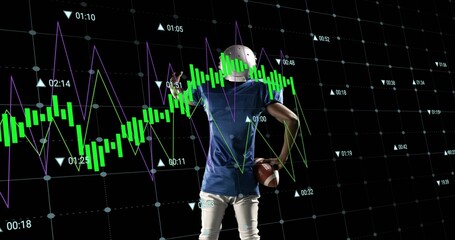 Posing player holding ball on grid, helmeted, blue-jersey white-pants with candles and purple line
