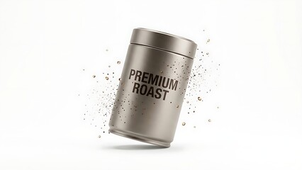Premium Roast Coffee Can with Particle Splash beverage