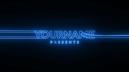 Neon Light Rays Title 1